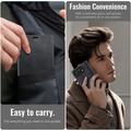 iPhone Duo Caseme 033 vasikka tekstuuri lompakko tapauksessa RFID-sulku - Musta