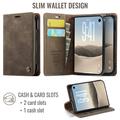iPhone Duo Caseme 033 vasikka tekstuuri lompakko tapauksessa RFID-sulku - Kahvi