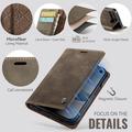 iPhone Duo Caseme 033 vasikka tekstuuri lompakko tapauksessa RFID-sulku - Kahvi