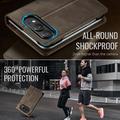 iPhone Duo Caseme 033 vasikka tekstuuri lompakko tapauksessa RFID-sulku - Kahvi
