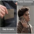 iPhone Duo Caseme 033 vasikka tekstuuri lompakko tapauksessa RFID-sulku - Kahvi