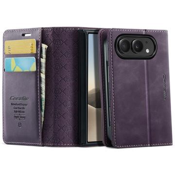 iPhone Duo Caseme 033 vasikka tekstuuri lompakko tapauksessa RFID-sulku - violetti