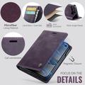 iPhone Duo Caseme 033 vasikka tekstuuri lompakko tapauksessa RFID-sulku - violetti