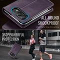 iPhone Duo Caseme 033 vasikka tekstuuri lompakko tapauksessa RFID-sulku - violetti