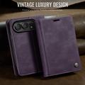 iPhone Duo Caseme 033 vasikka tekstuuri lompakko tapauksessa RFID-sulku - violetti