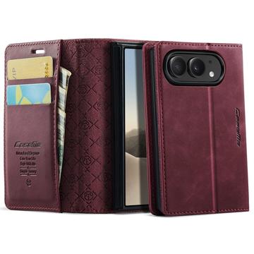 iPhone Duo Caseme 033 vasikka tekstuuri lompakko tapauksessa RFID-sulku - punainen