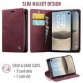 iPhone Duo Caseme 033 vasikka tekstuuri lompakko tapauksessa RFID-sulku - punainen
