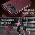 iPhone Duo Caseme 033 vasikka tekstuuri lompakko tapauksessa RFID-sulku - punainen