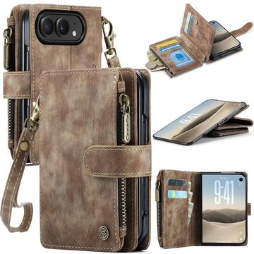 iPhone Duo Caseme C30 Monitoiminen Lompakkokotelo - Ruskea