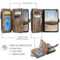 iPhone Duo Caseme C30 Monitoiminen Lompakkokotelo - Ruskea