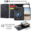 iPhone Duo Caseme C49 2-in-1 irrotettava lompakkokotelo - MagSafe-yhteensopiva, RFID - Musta
