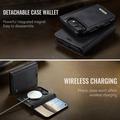 iPhone Duo Caseme C49 2-in-1 irrotettava lompakkokotelo - MagSafe-yhteensopiva, RFID - Musta