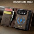 iPhone Duo Caseme C49 2-in-1 irrotettava lompakkokotelo - MagSafe-yhteensopiva, RFID - Kahvi
