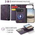 iPhone Duo Caseme C49 2-in-1 irrotettava lompakkokotelo - MagSafe-yhteensopiva, RFID - violetti