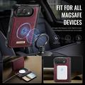 iPhone Duo Caseme C49 2-in-1 irrotettava lompakkokotelo - MagSafe-yhteensopiva, RFID - punainen