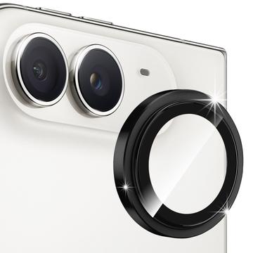 iPhone Duo Hat Prince Kameralinssin Panssarilasi Suojus - Musta