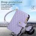 iPhone Duo Luxury tikattu lompakkokotelo - violetti