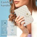 iPhone Duo Luxury tikattu lompakkokotelo - valkoinen