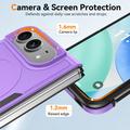 iPhone Duo -magneettikotelo, jossa on panssarilasi ja kameran linssinsuojus - violetti