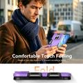 iPhone Duo -magneettikotelo, jossa on panssarilasi ja kameran linssinsuojus - violetti
