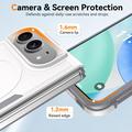 iPhone Duo -magneettikotelo, jossa on panssarilasi ja kameran linssinsuojus - valkoinen