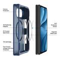 iPhone Fold Dux Ducis Yind Hybridikotelo - MagSafe-yhteensopiva - Tummansininen