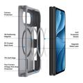 iPhone Fold Dux Ducis Yind Hybridikotelo - MagSafe-yhteensopiva - Harmaa