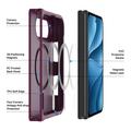 iPhone Fold Dux Ducis Yind Hybridikotelo - MagSafe-yhteensopiva - Tumma kirsikka