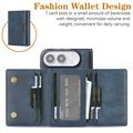 iPhone Fold magneettinen kolmilokeroinen lompakkokotelo – sininen