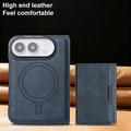 iPhone Fold magneettinen kolmilokeroinen lompakkokotelo – sininen