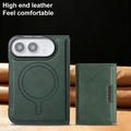 iPhone Fold magneettinen kolmilokeroinen lompakkokotelo – vihreä